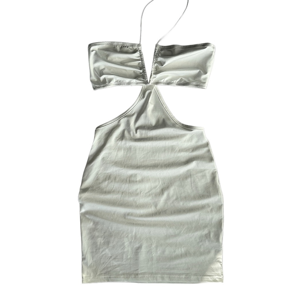 White Mini cut out dress